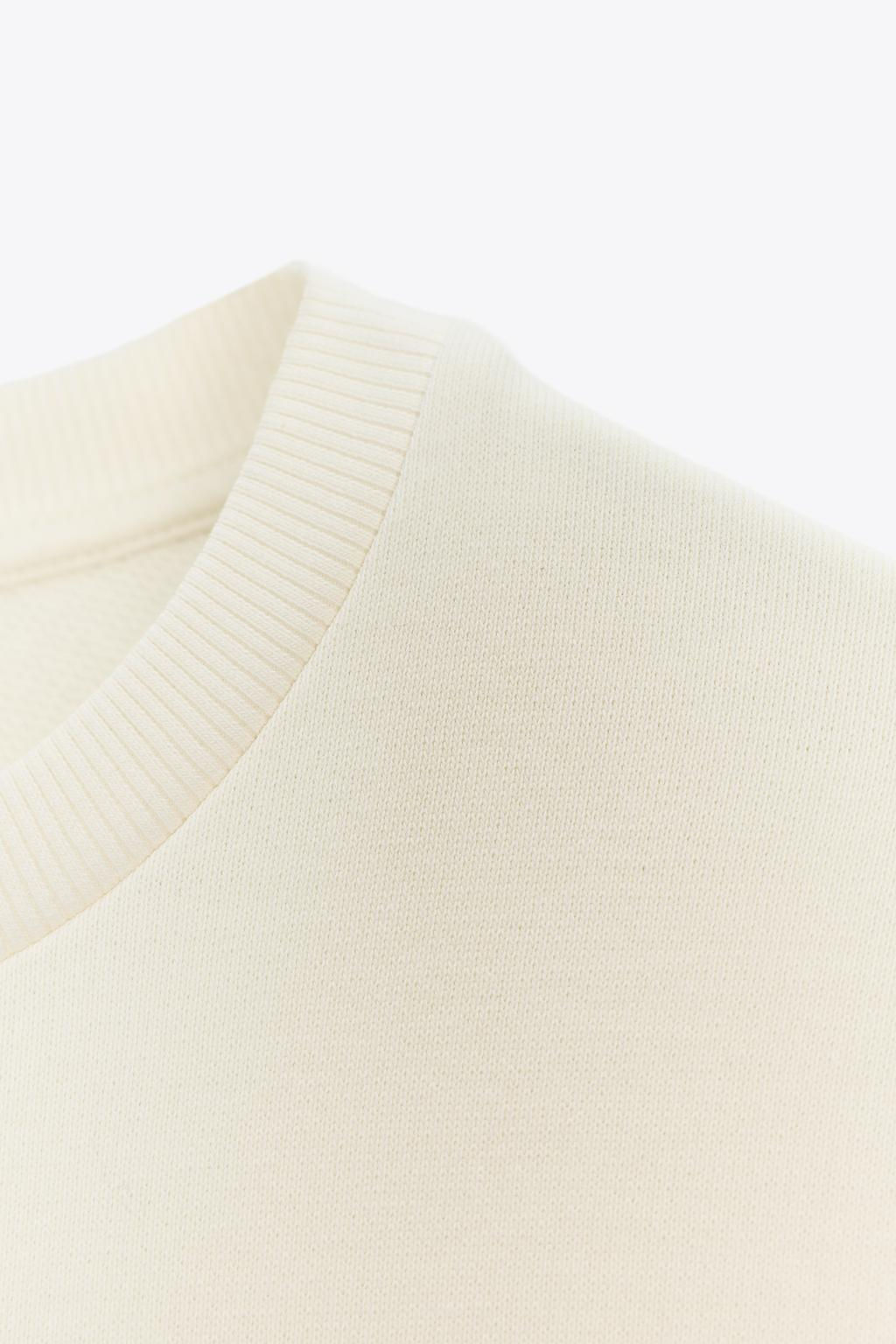 RUSTIC SHORT SLEEVE SWEATSHIRT - Zara фото 8