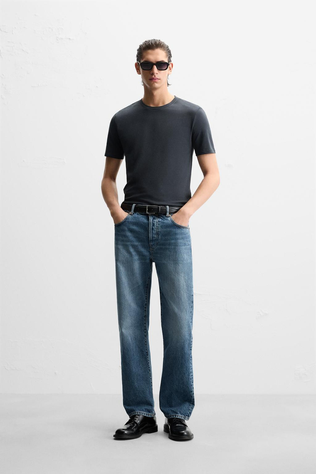 BASIC SLIM FIT T-SHIRT - Zara фото 34