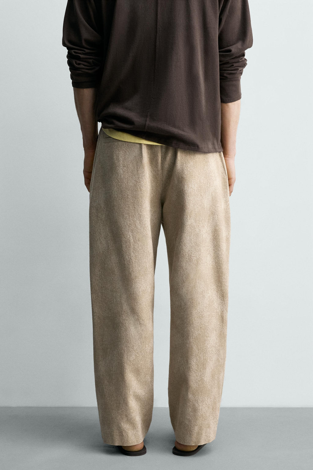 PANTAL?N CHINO RELAXED FIT JACQUARD / Tostado - Zara фото 3