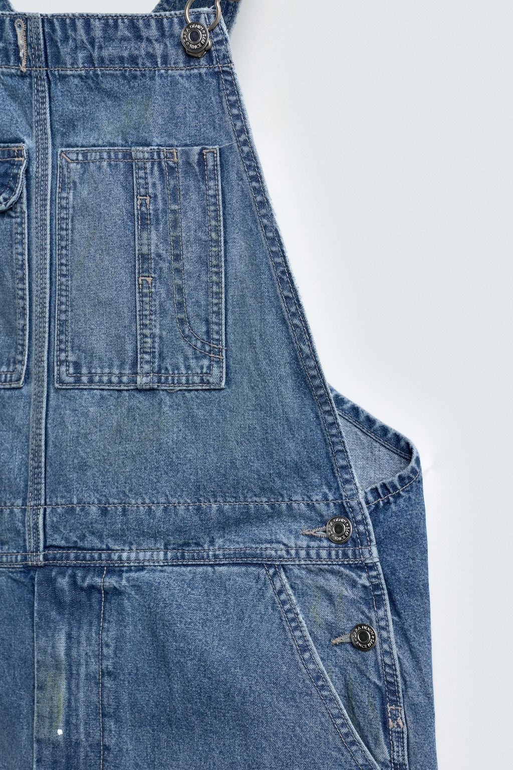 BAGGY FIT DENIM DUNGAREES - Zara фото 10