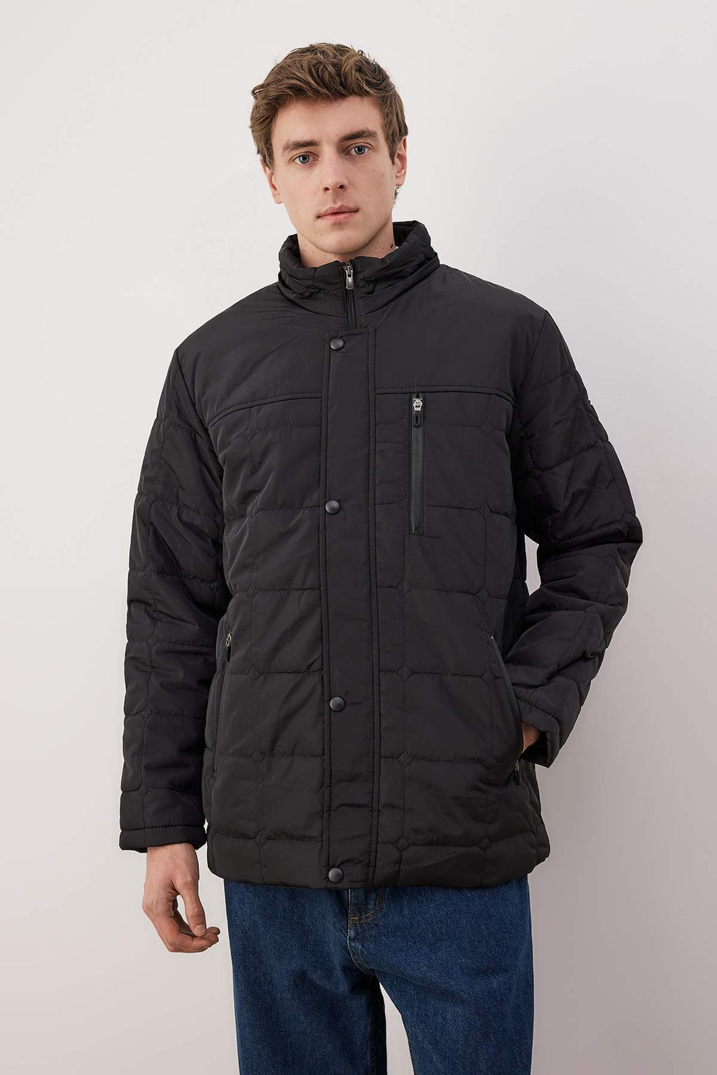 Lacivert Regular Erkek Mont TMNAW26MO00029 - Trendyolmilla фото 9