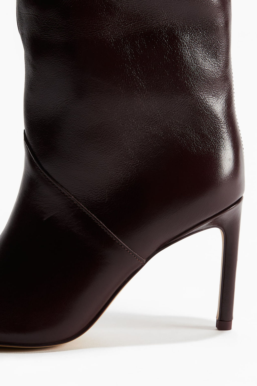 Botas de piel a la rodilla con puntera fina - H&m фото 3