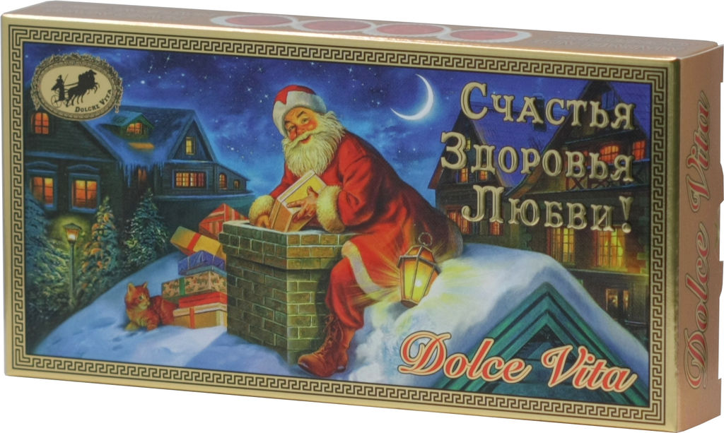 Dolche Vita. Новый год. Мармелад Малиновый. Счастья, здоровья, любви 155 гр. карт.упаковка