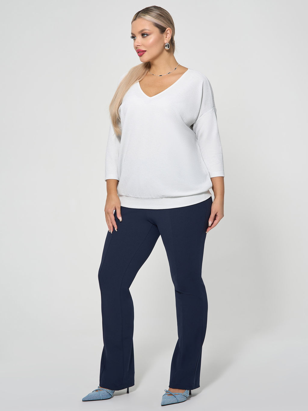 Джемпер 0057-9 белый бриллиант