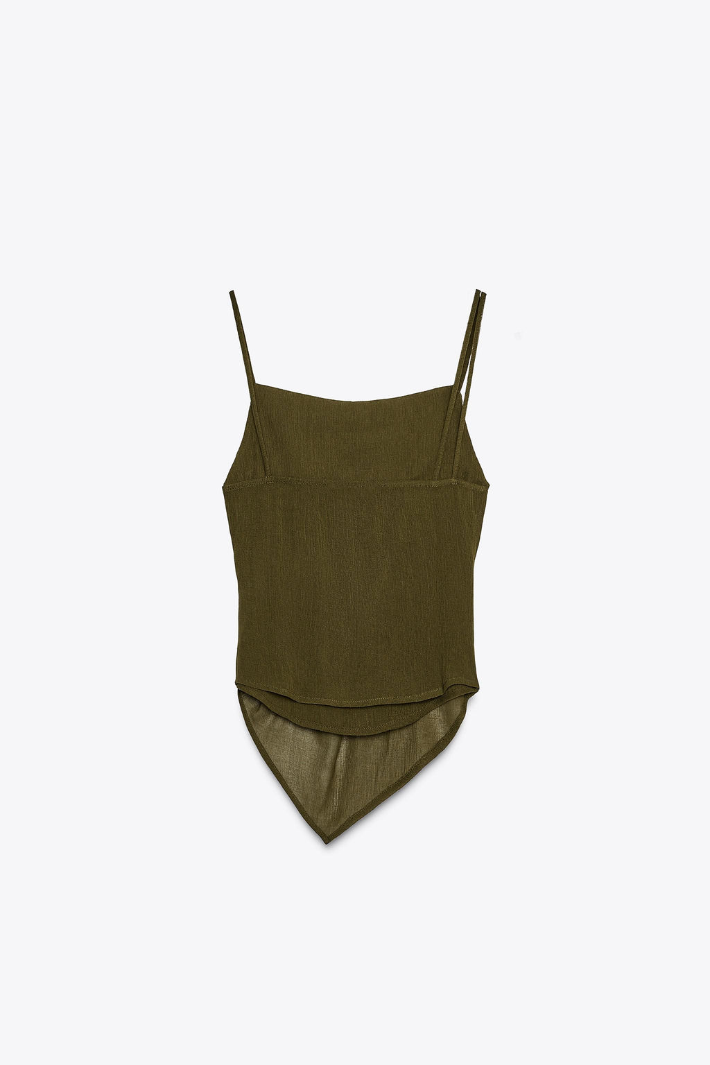 SEMI-SHEER TEXTURED ASYMMETRIC TOP - Zara фото 15