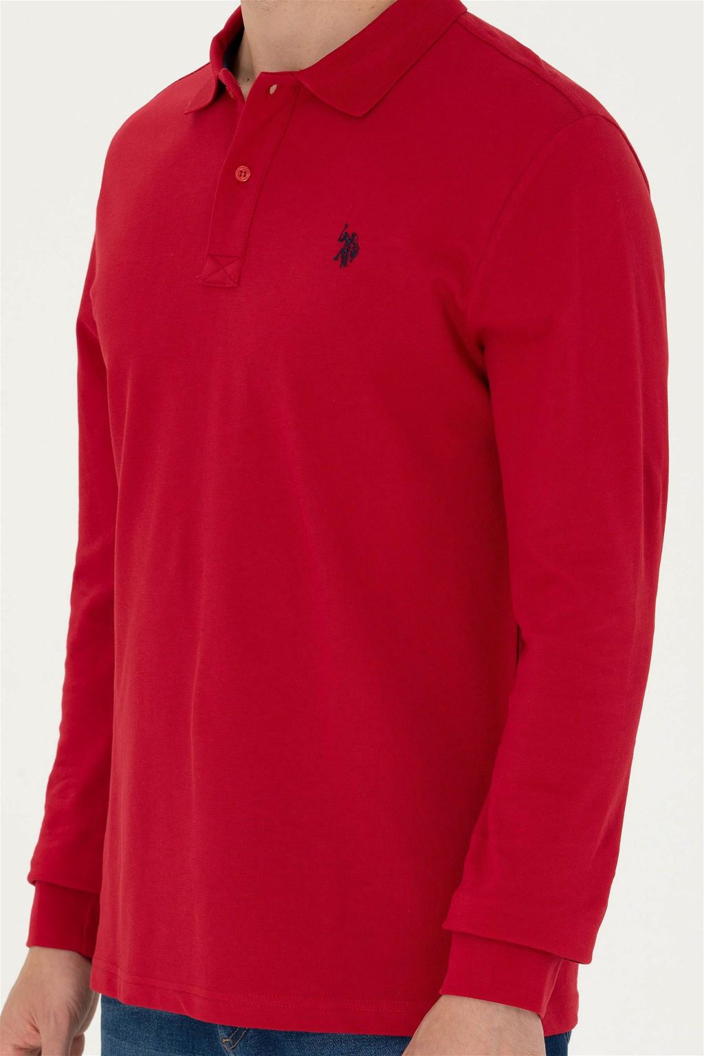 U. S. Polo Assn Мужская красная базовая толстовка с воротником поло - U.s. polo assn фото 13