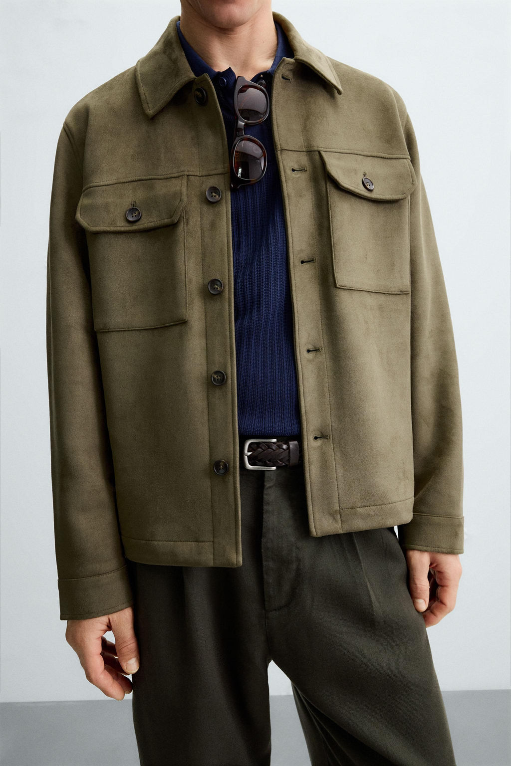 FAUX SUEDE OVERSHIRT - Zara фото 5
