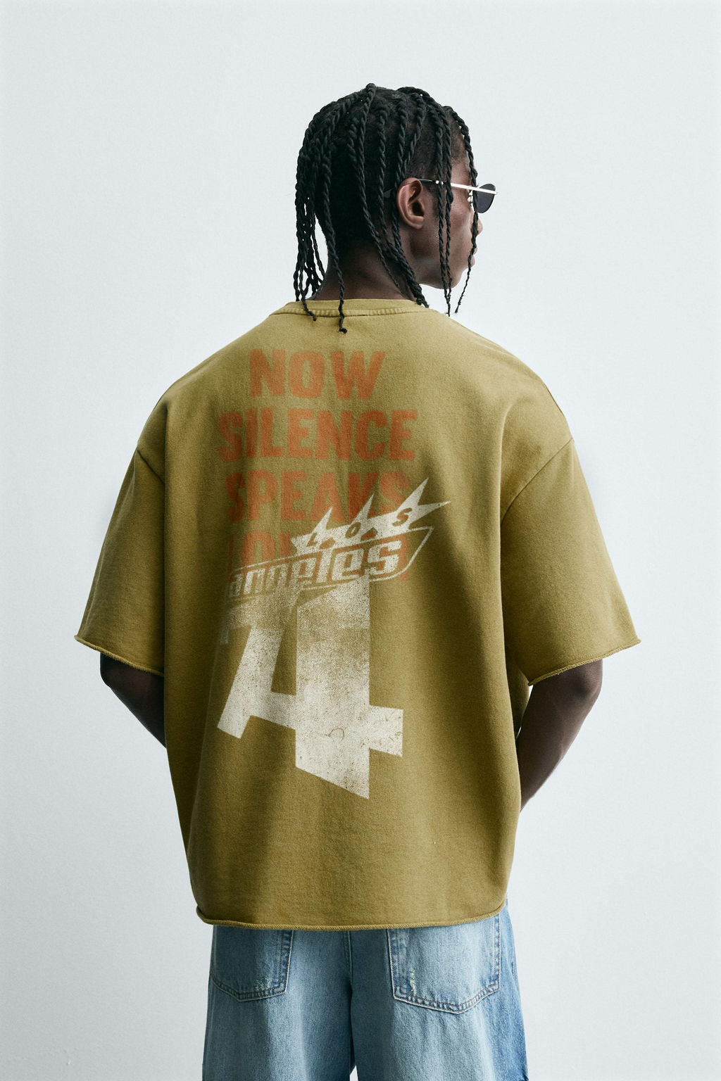 WASHED SWEATSHIRT WITH SLOGAN PRINT - Zara фото 3