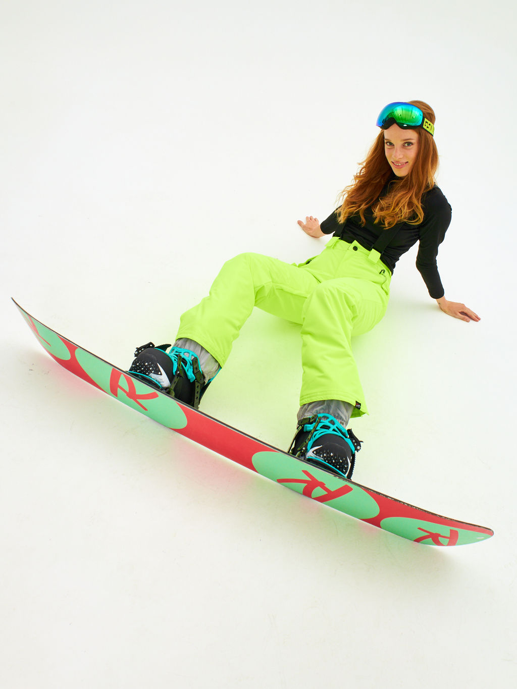 Брюки зимние женские / сноубордические Alpha Endless Симфония склона_YEL Желто-зеленый  фото 23