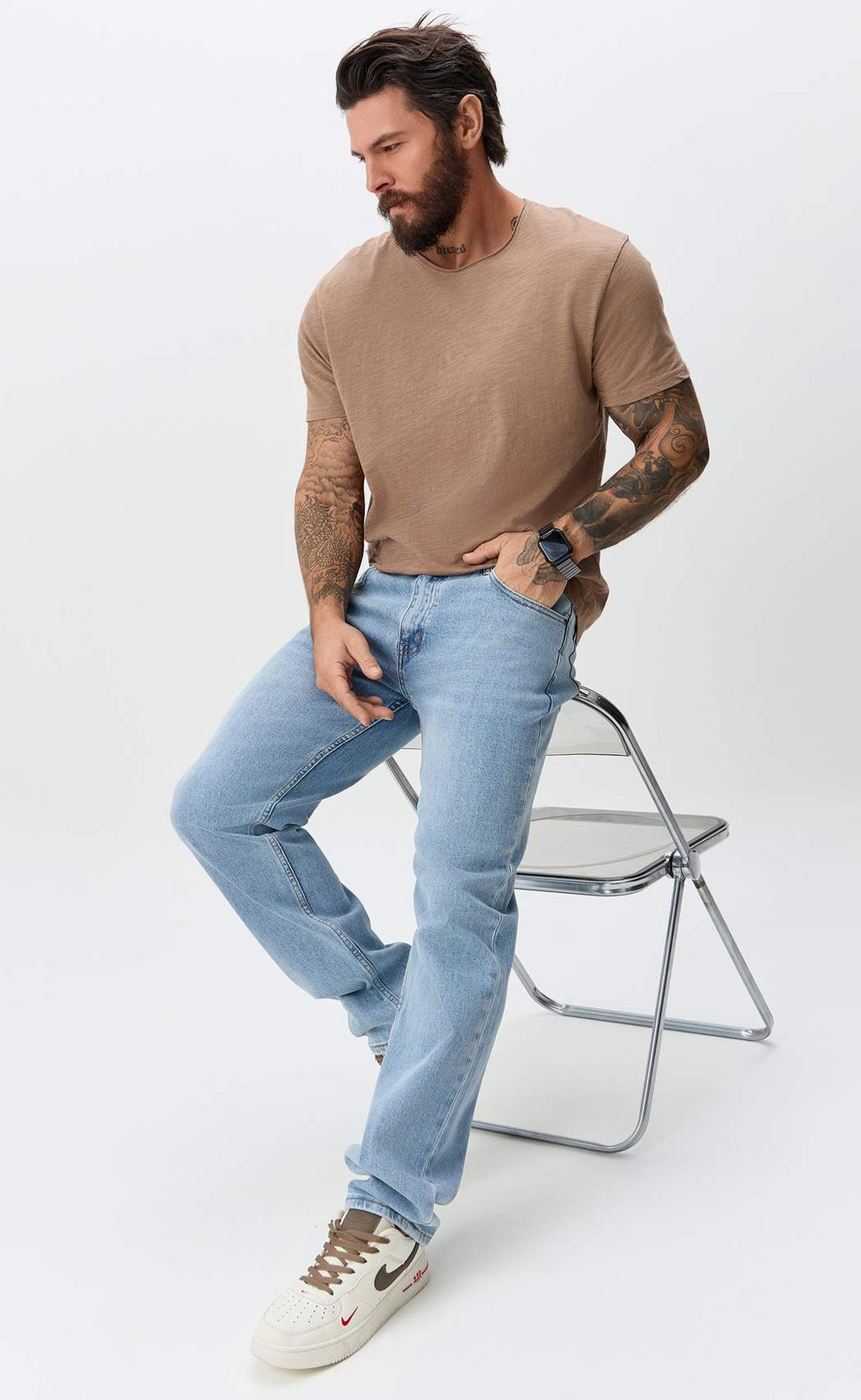 Джинсы муж. F611-0181 l.blue - Fine joyce фото 8