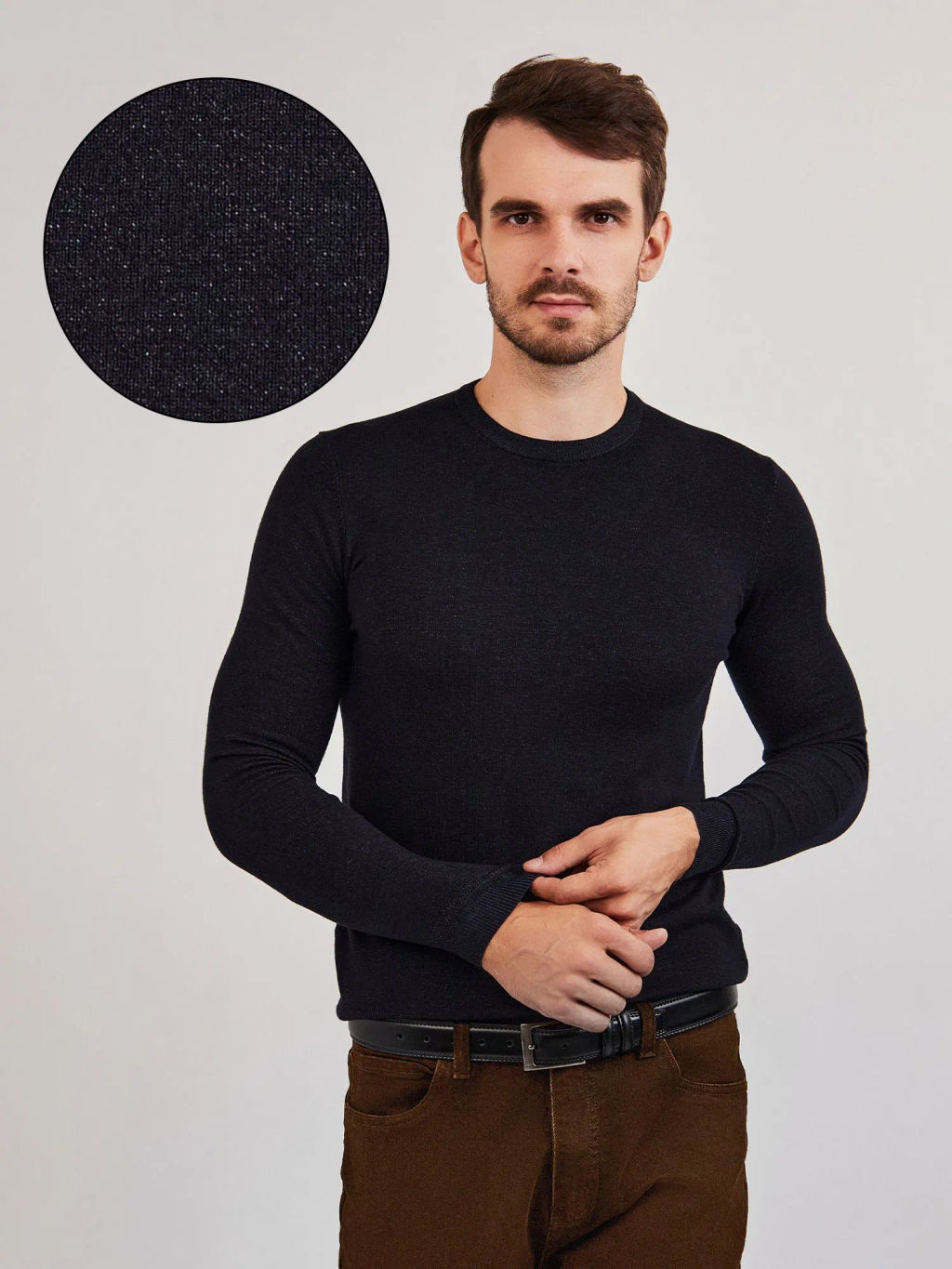 Джемпер мужской GREG G121-KM синий/графит  фото 12