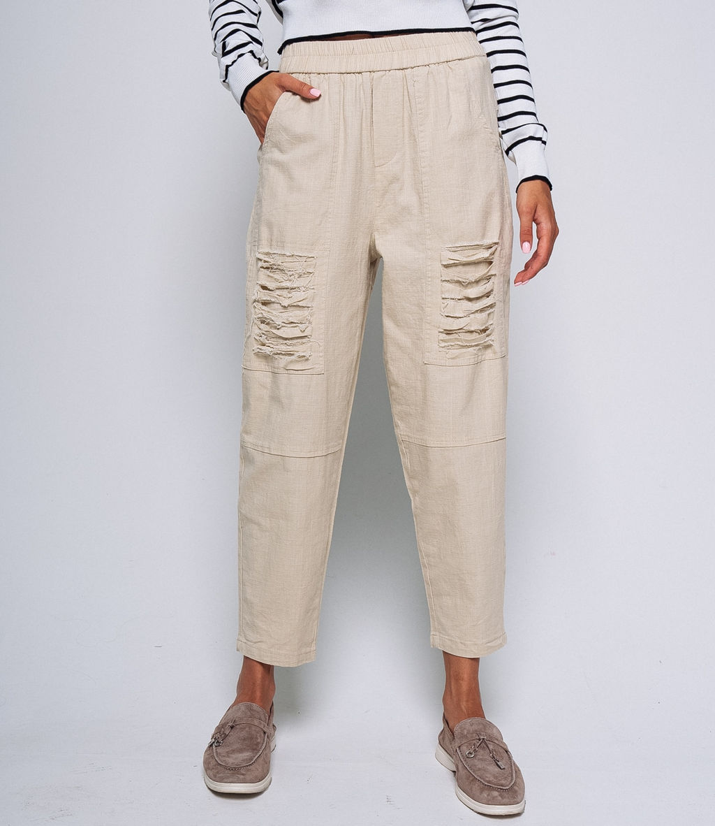 Брюки #КТ7А302, светло-бежевый - Dommod фото 6