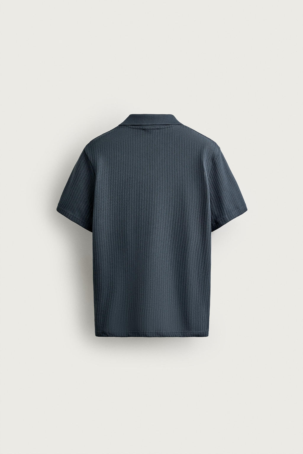 POLO REGULAR FIT ESTRUCTURA CALADOS / Plomo - Zara фото 6