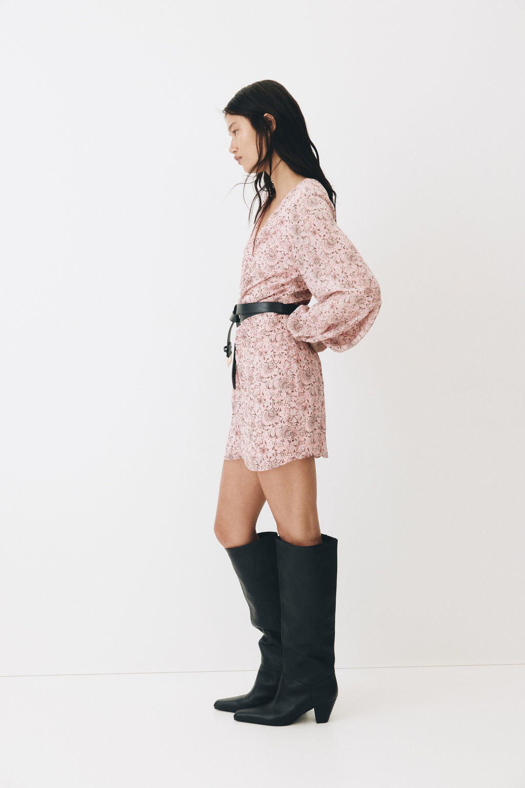Vestido efecto arrugado con botones decorativos - H&m фото 4
