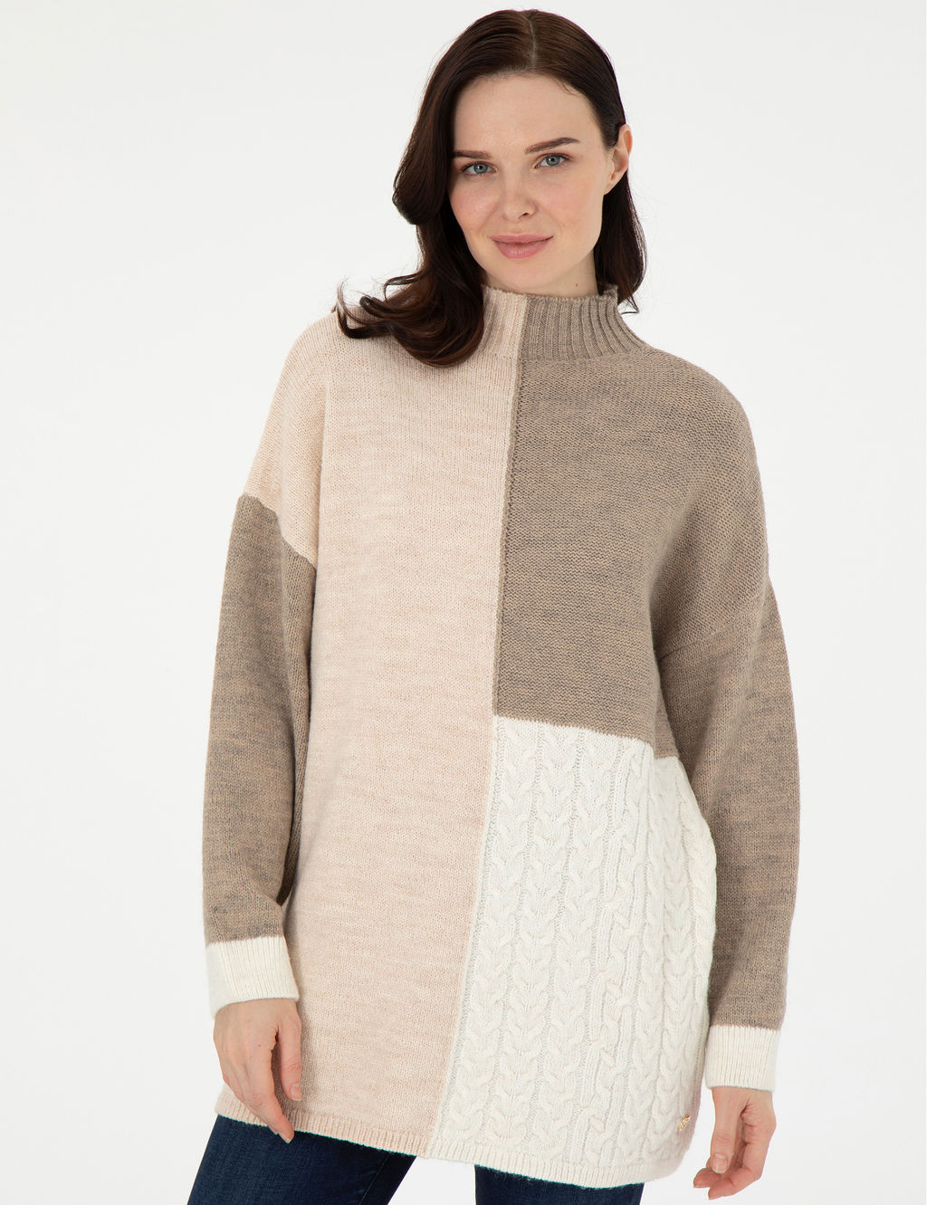 _ok Renkli Oversize Kazak