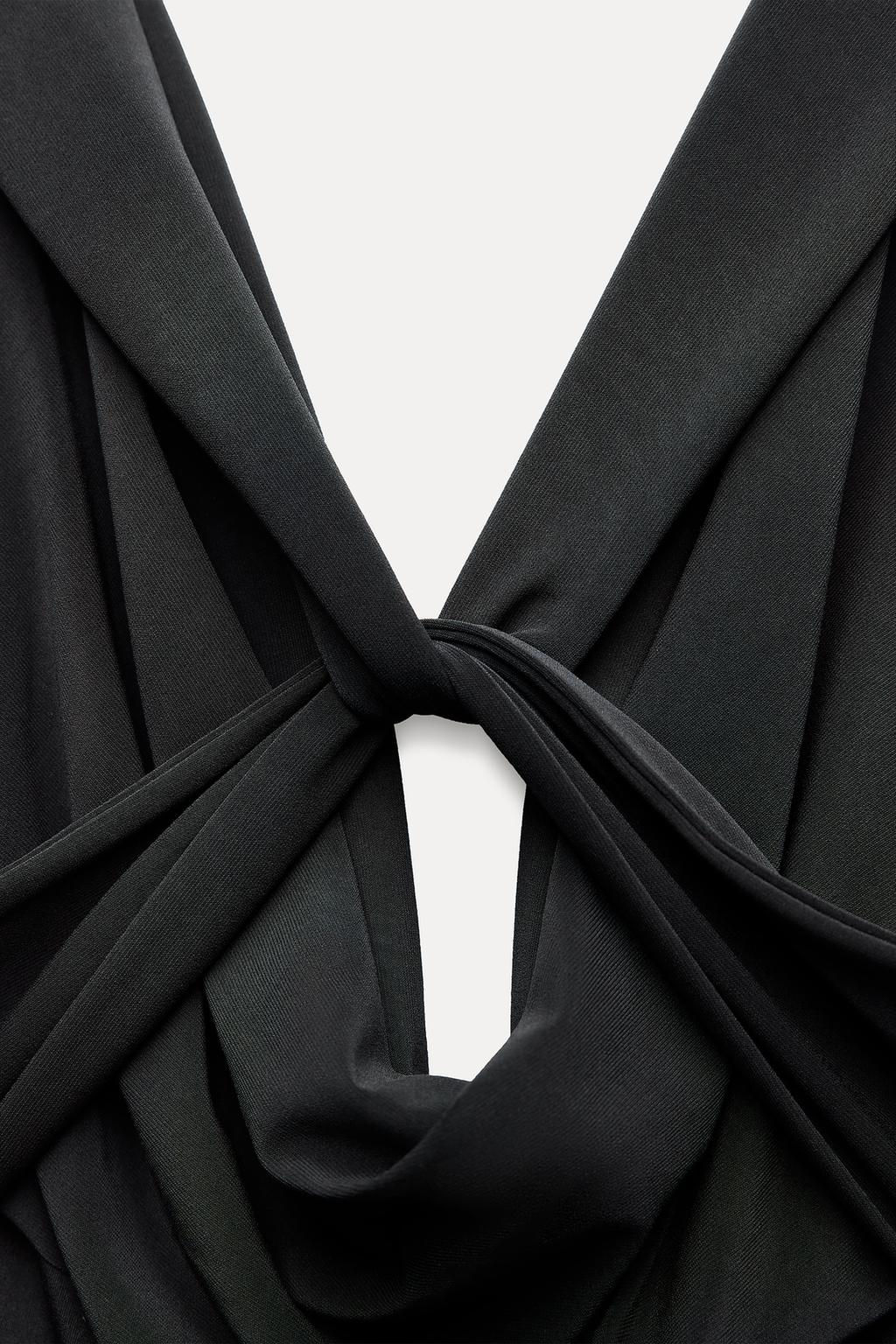 MIDI DRESS WITH KNOT DETAIL ON THE BACK - Zara фото 9