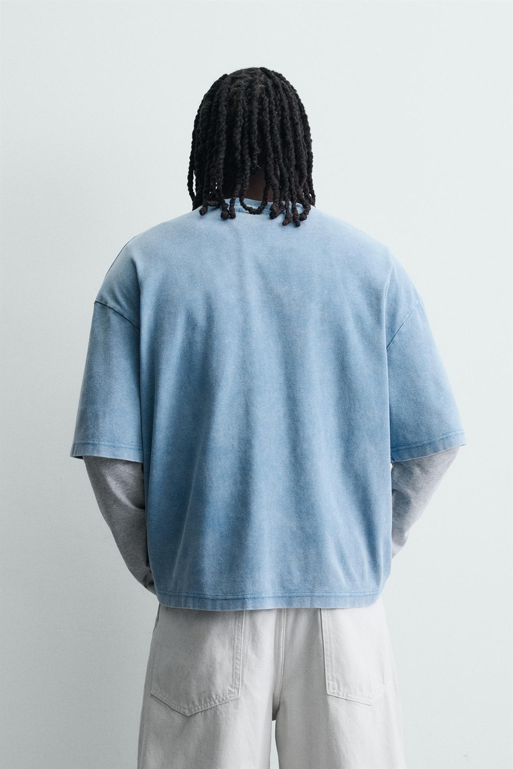 SUDADERA BOXY FIT ESTRUCTURA / Azul - Zara фото 3