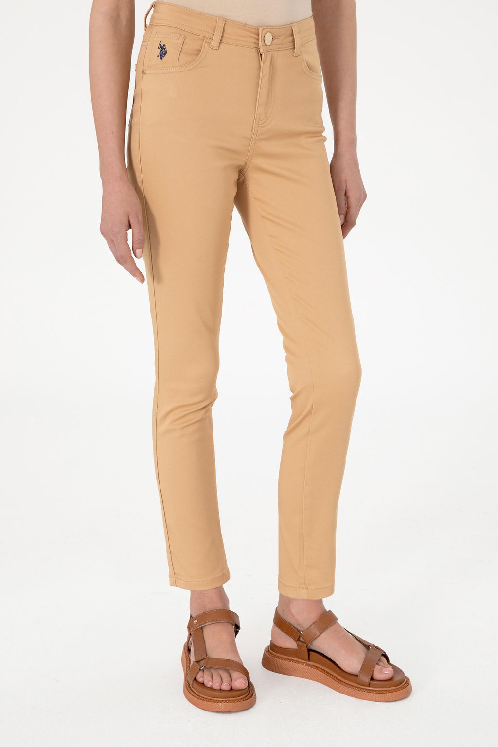 Kad_n Camel Kanvas Pantolon Sepette S_rpriz _ndirim - U.s. polo assn фото 2