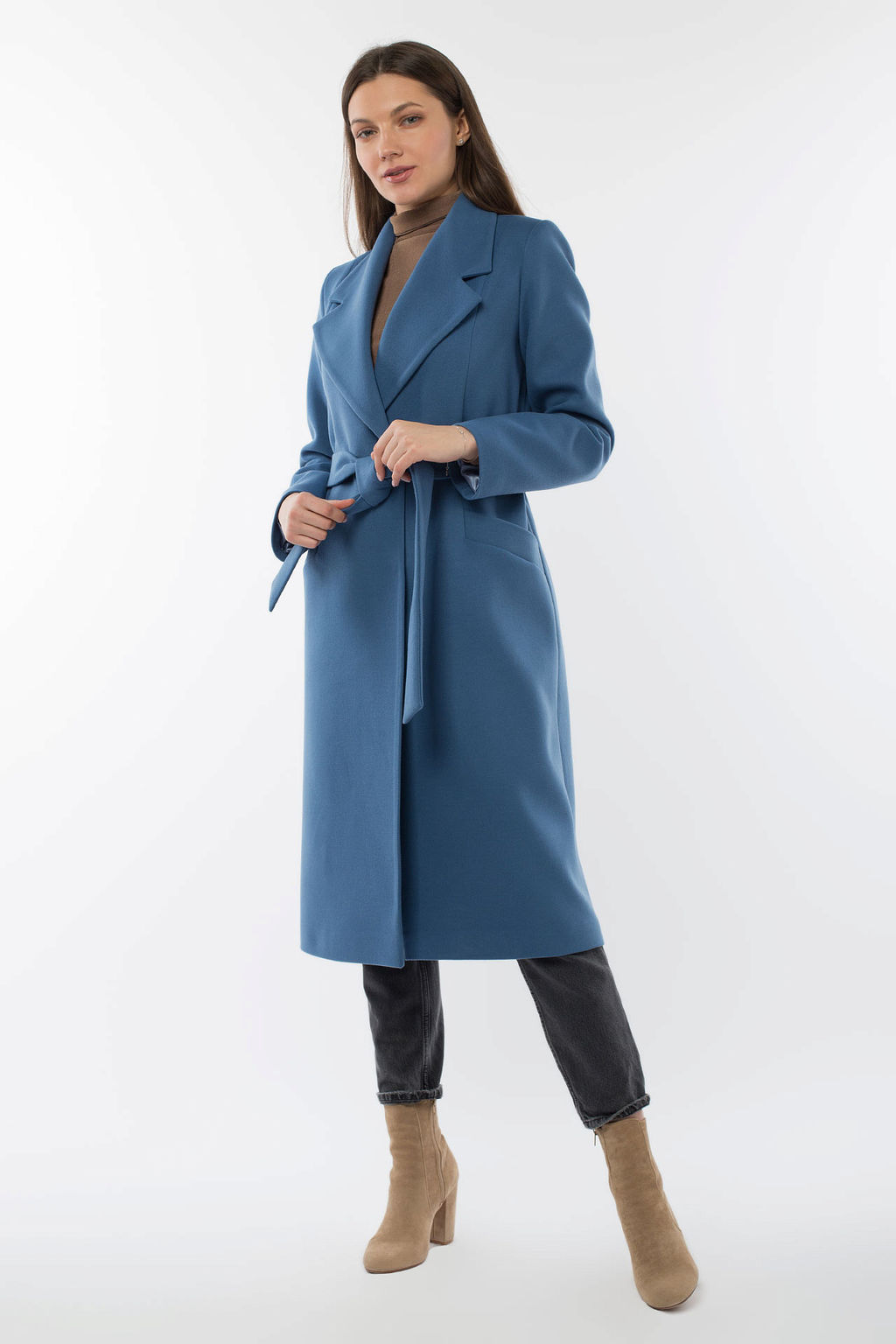 Пальто женское демисезонное (пояс) - El podio фото 6