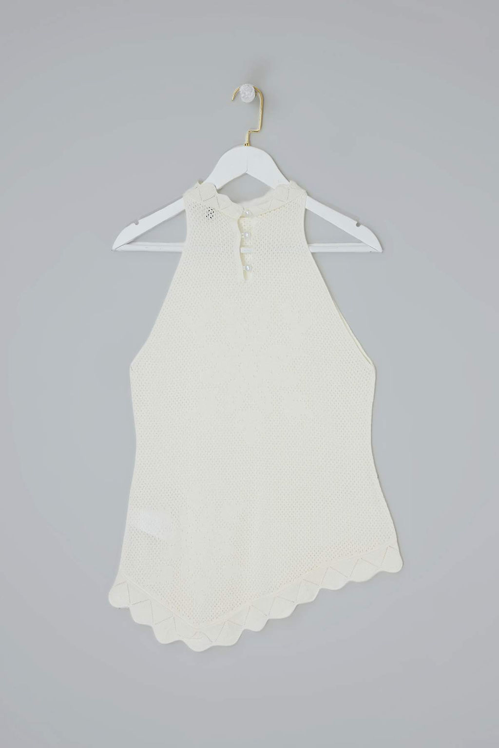 Ekru Ajurlu Halter Yaka Triko Ince Bluz TWOSS26BZ00302 - Trendyolmilla фото 6