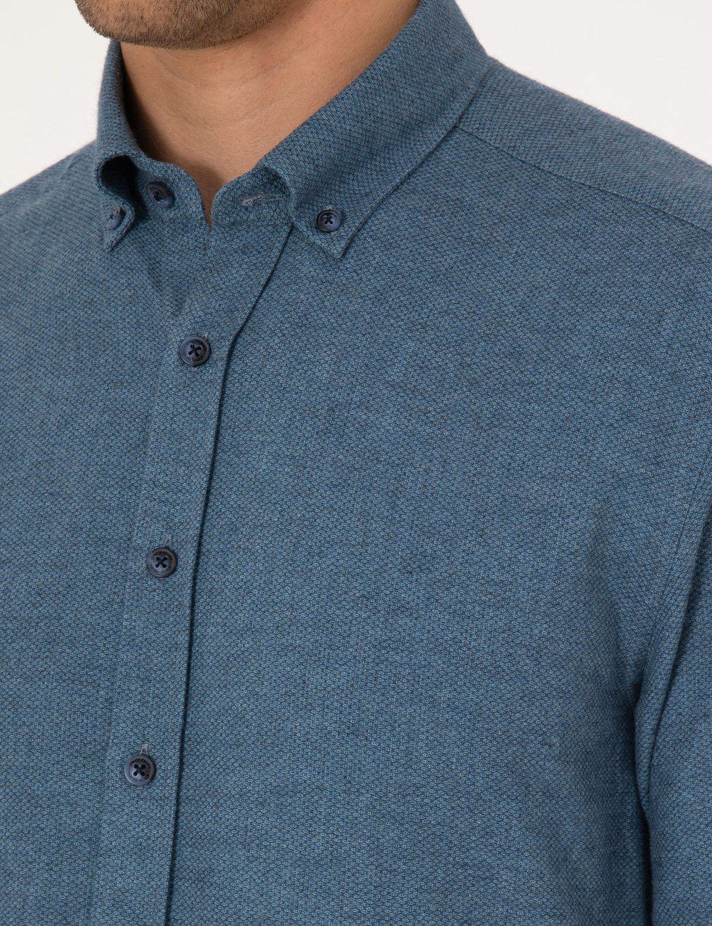 Mavi Slim Fit Uzun Kollu G_mlek