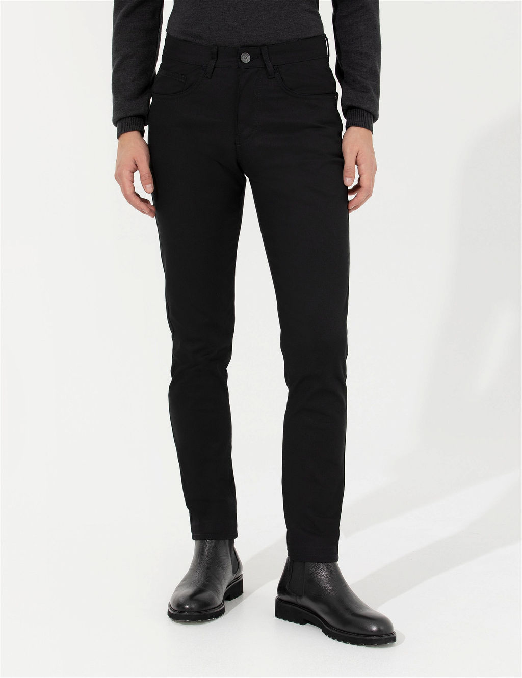 Siyah Slim Fit Kanvas Pantolon - Pierre cardin фото 2