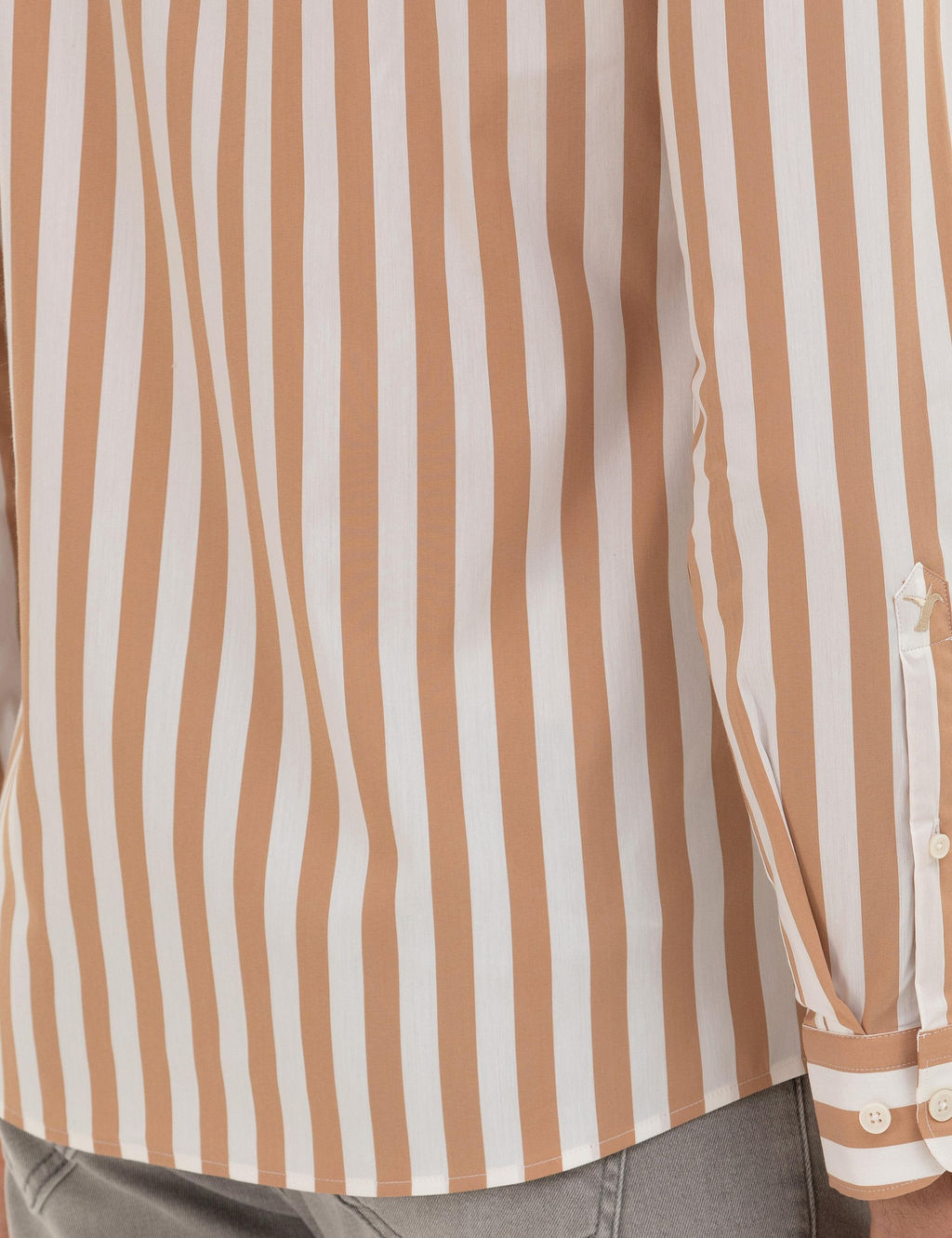Kahverengi Slim Fit _izgili G_mlek