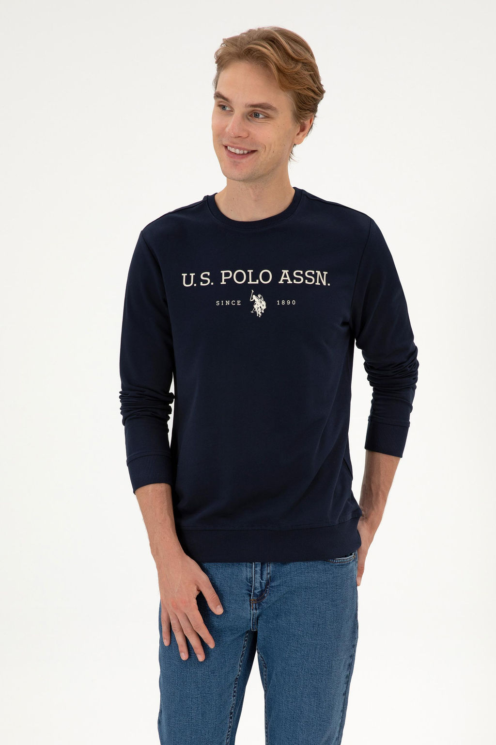 Erkek Lacivert Basic Sweatshirt Sepette S_rpriz _ndirim - U.s. polo assn фото 3