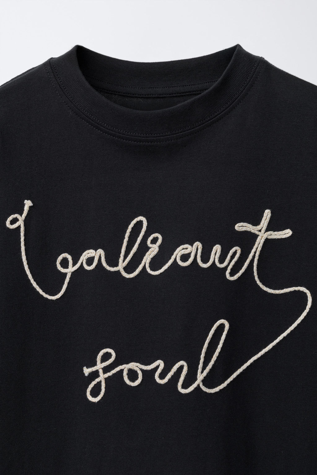 CAMISETA TEXTO CUERDA / Negro - Zara фото 3
