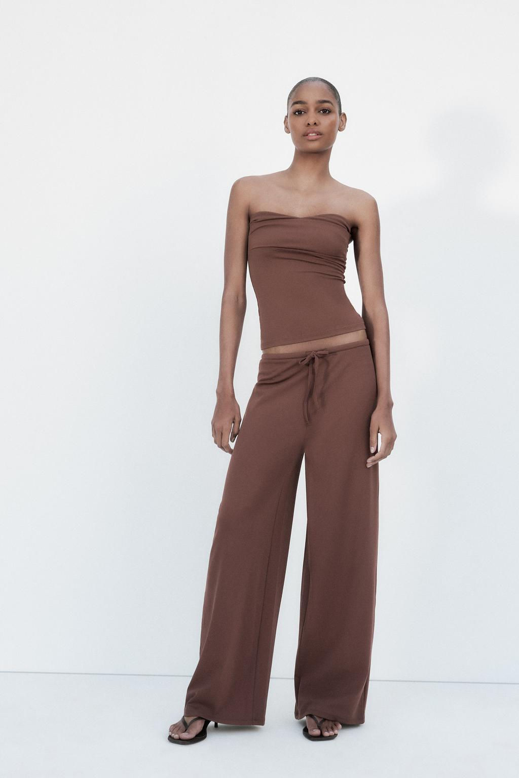 TEXTURED BANDEAU TOP - Zara фото 10