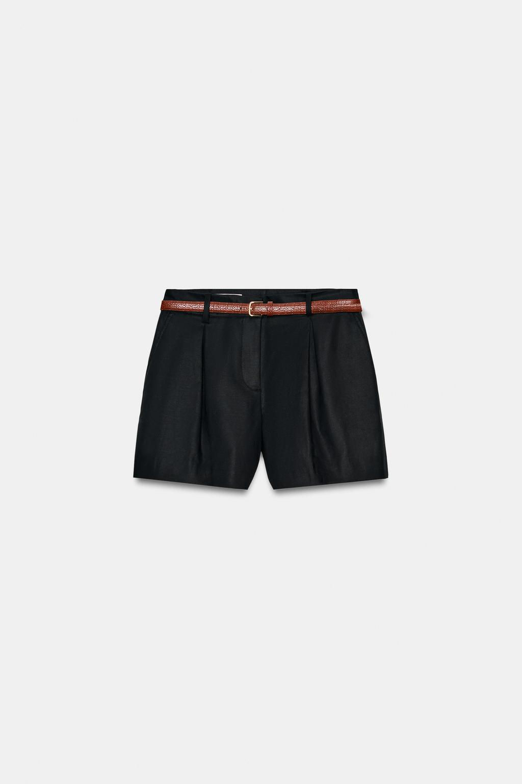 DARTED BERMUDA SHORTS WITH BELT - Zara фото 14