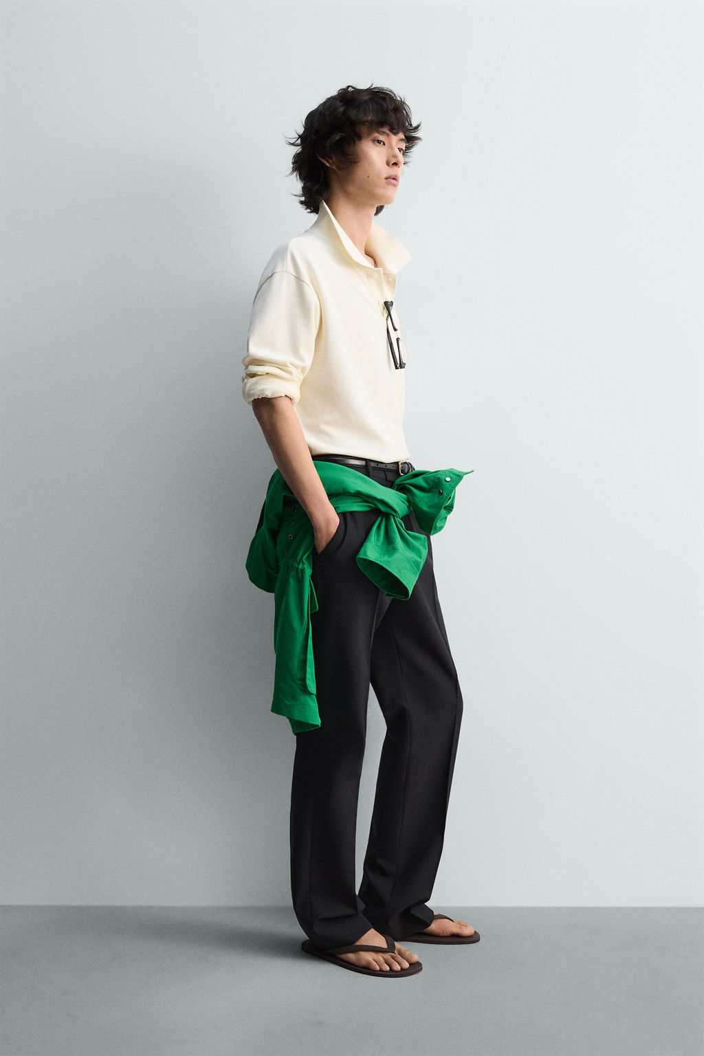 REGULAR FIT PIQU_ TEXTURED POLO SHIRT - Zara фото 13