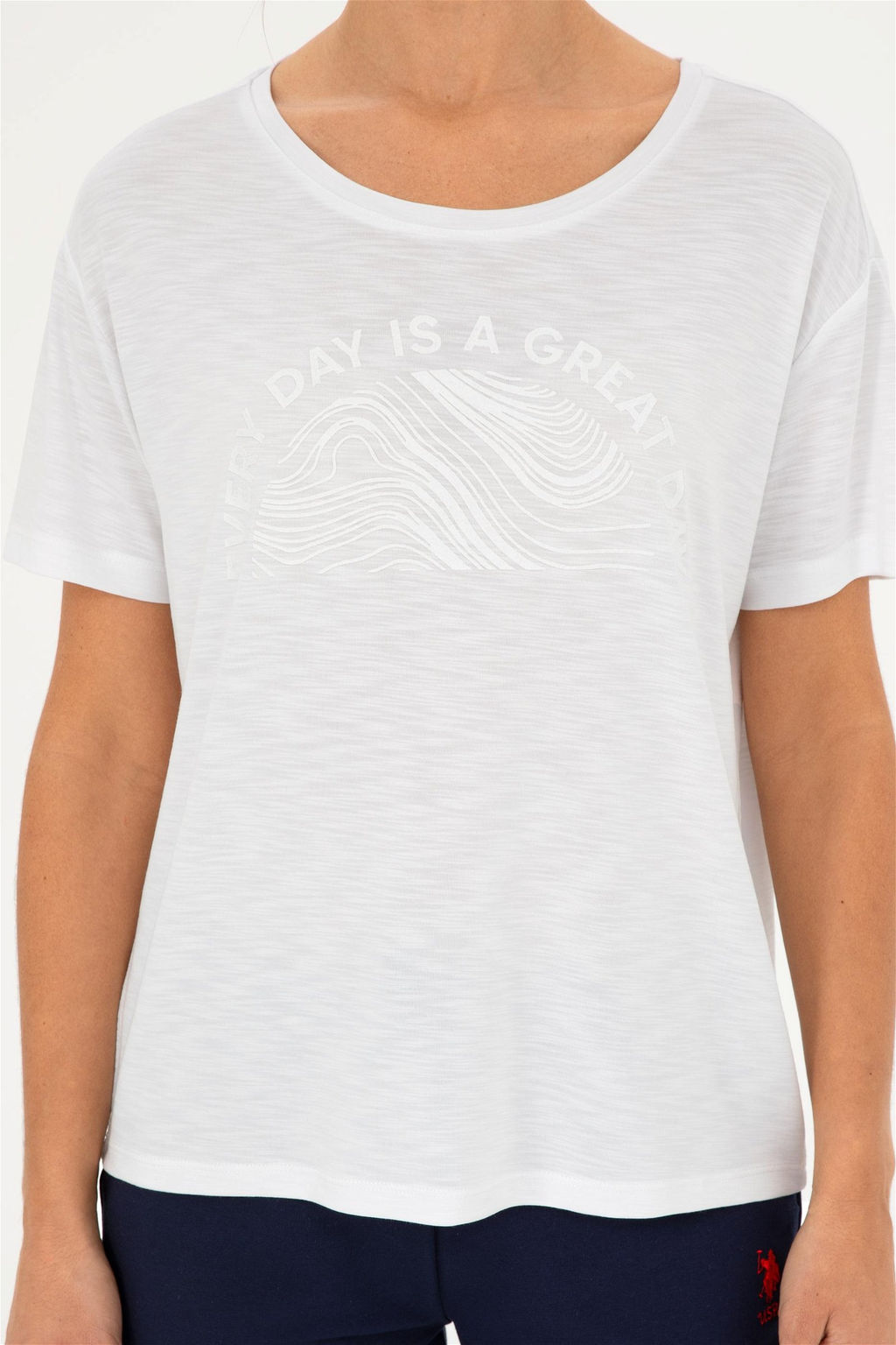 U. S. Polo Assn / Женская белая футболка с круглым вырезом - U.s. polo assn фото 6