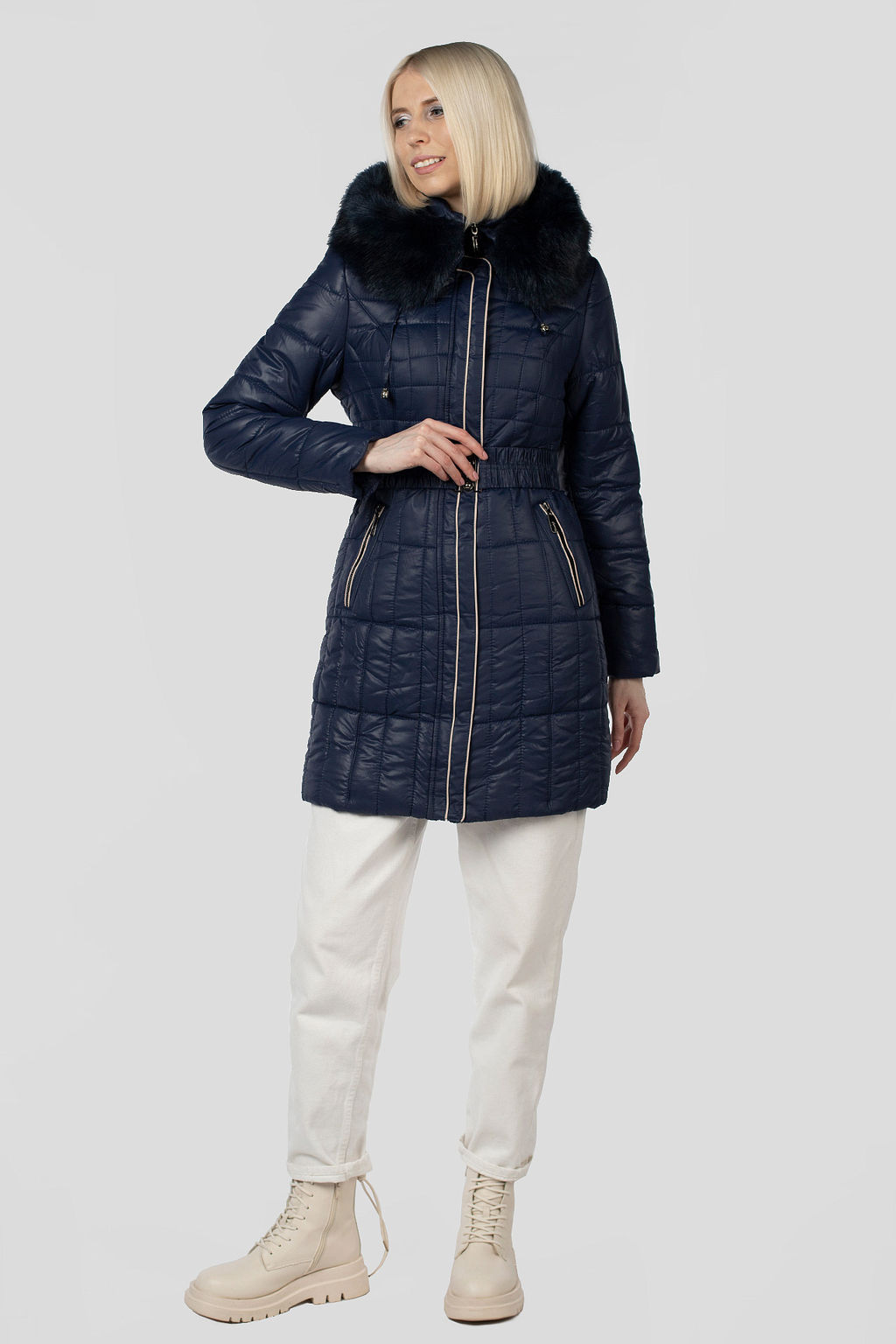 05-0354 Куртка зимняя (Синтепон 350) пояс - El podio фото 3