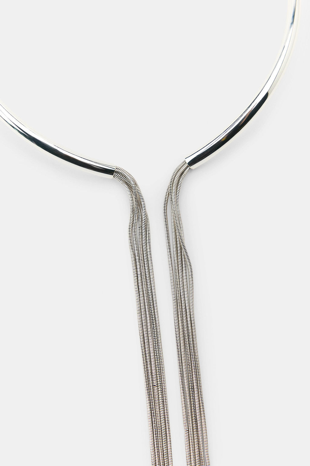 METAL FRINGE CHOKER NECKLACE - Zara фото 4
