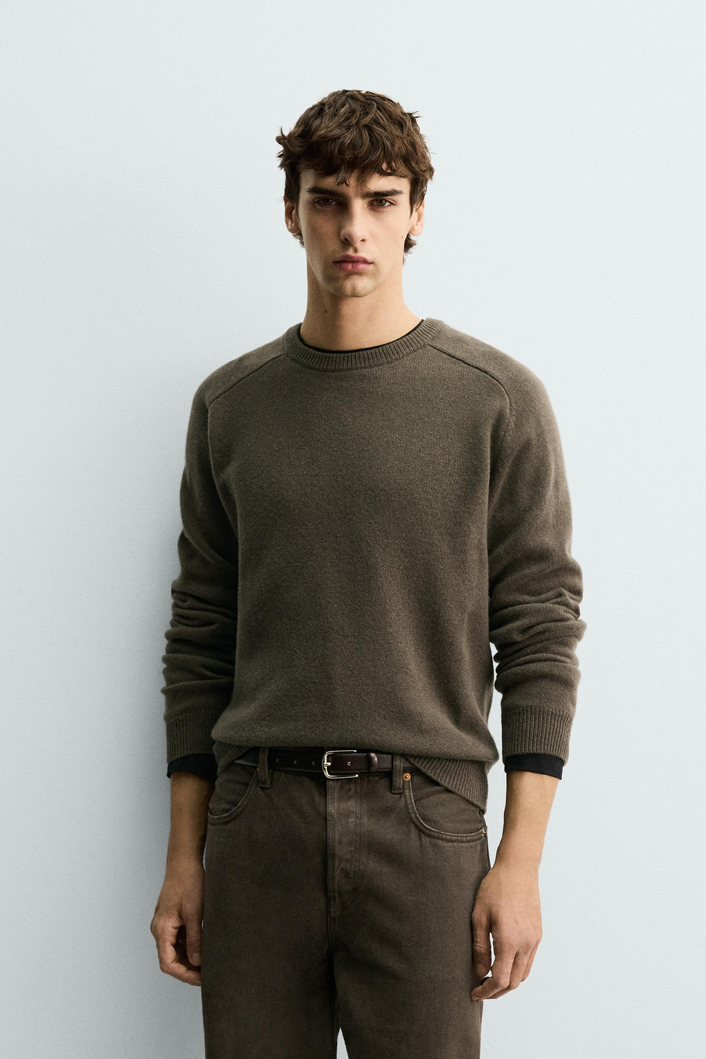 REGULAR FIT WOOL BLEND JUMPER - Zara фото 9