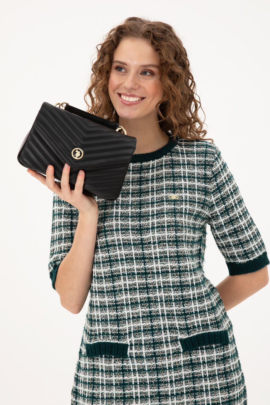 Женская черная сумка на плечо с ремешком-цепочкой Неожиданная скидка в корзине - U.s. polo assn фото 2