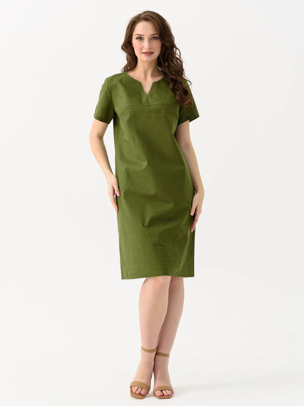 Платье Хлопок 70%, Лен 30% Вологда - Оптима фото 2