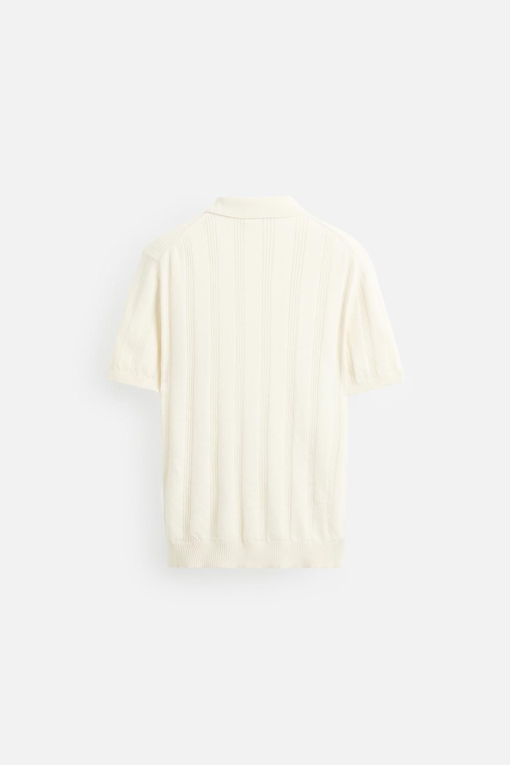 RIBBED KNIT POLO SHIRT - Zara фото 17