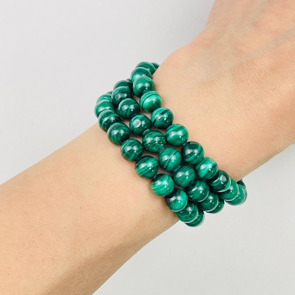 Бусины для украшений из Малахита (54 бусины) 40 см
