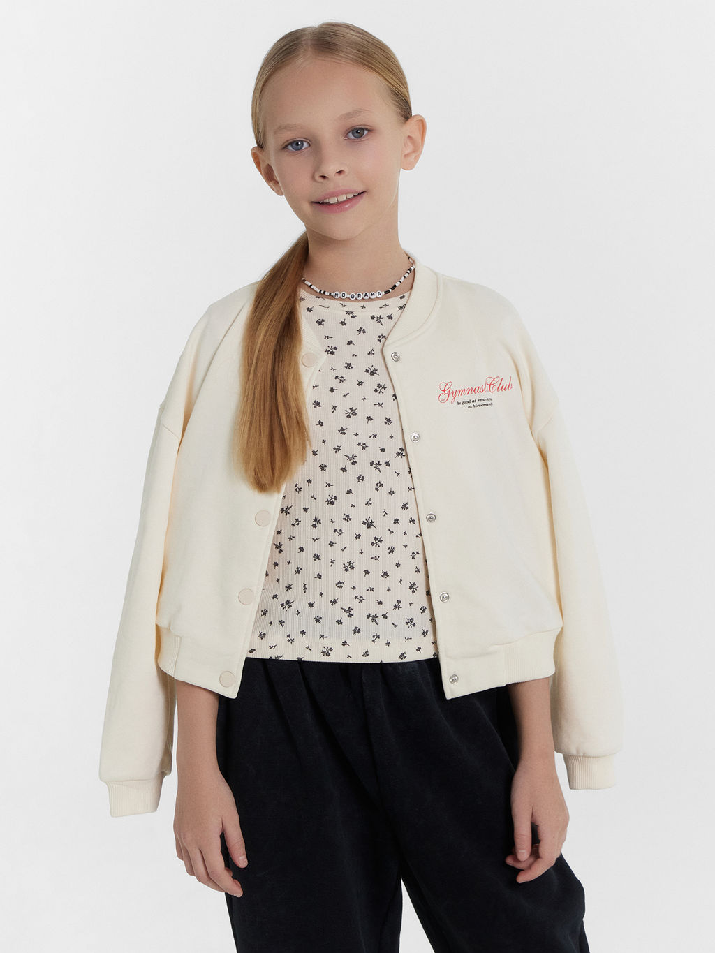 Футболка для девочек кремовая с принтом - Mark formelle фото 2