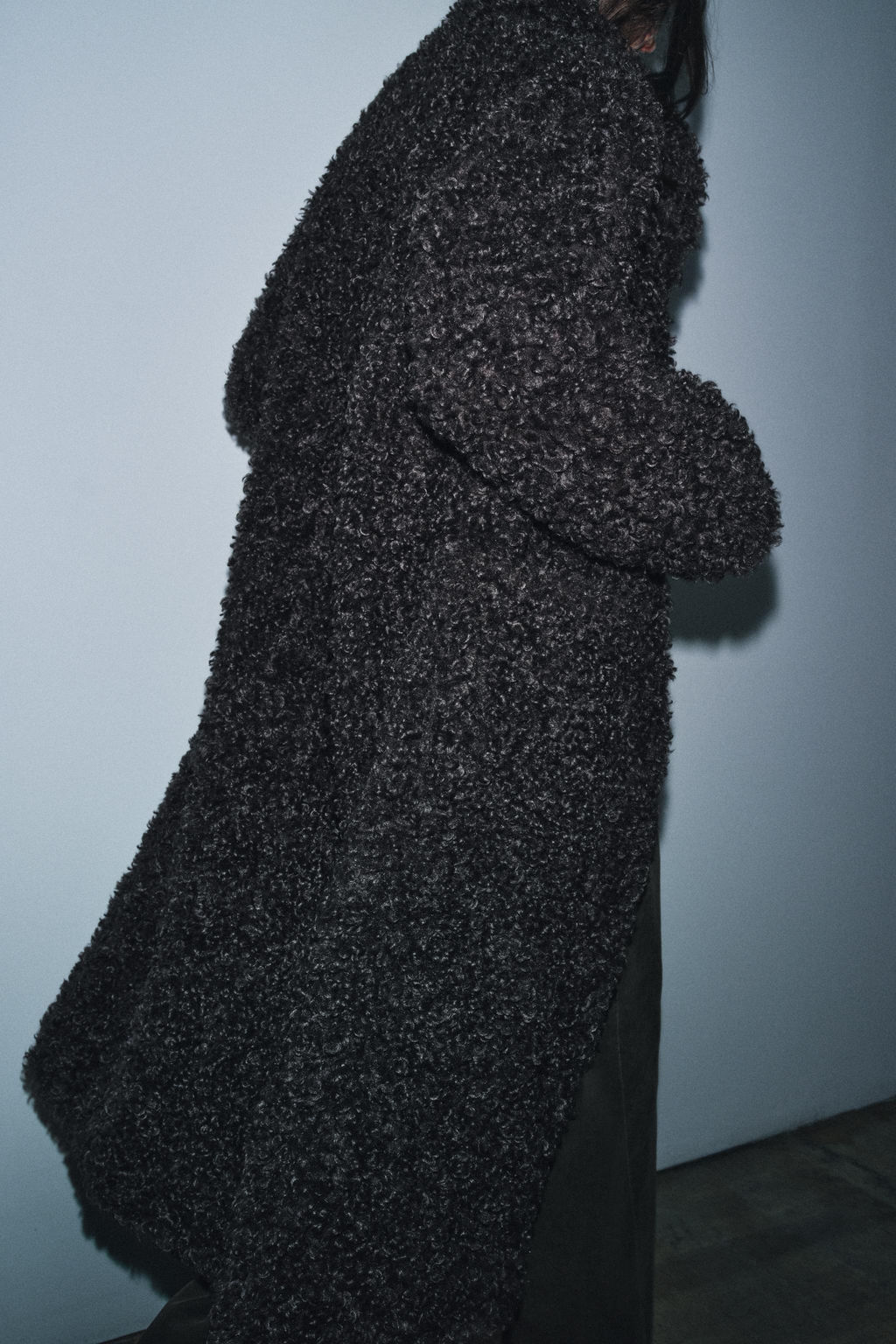 LONG FAUX SHEARLING COAT ZW COLLECTION - Zara фото 3