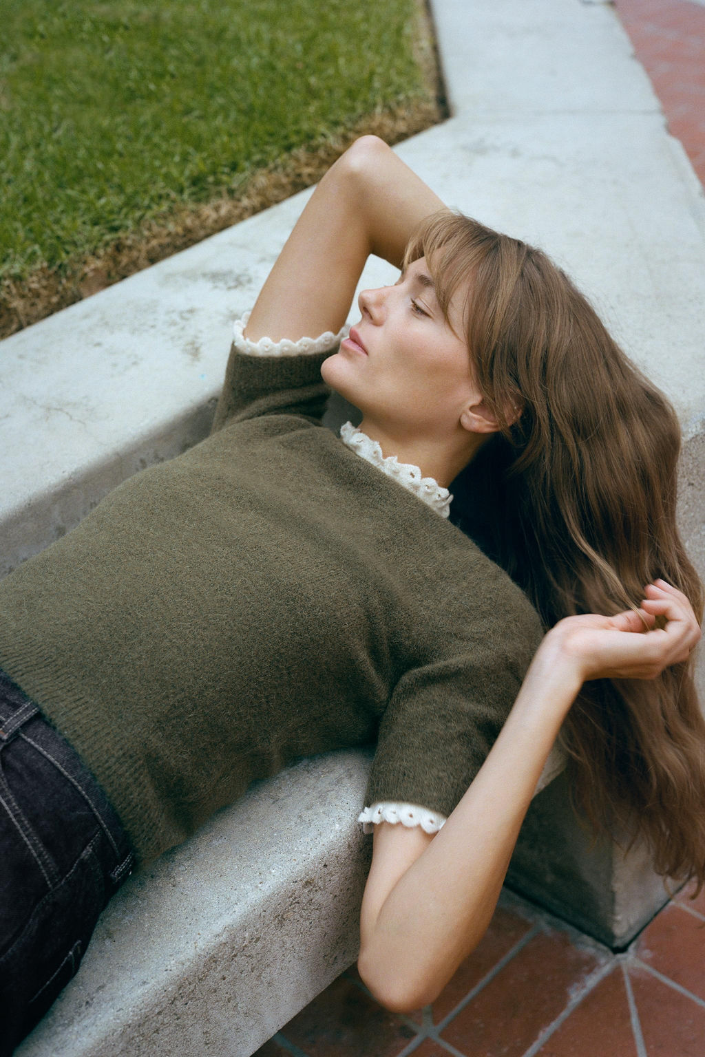 WOOL SCARF RUFFLE JUMPER - Zara фото 2