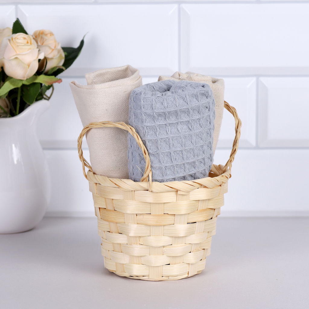 Корзина плетеная 12х9 см с ручками / 28801 /уп 700/ - ГалеонТрейд фото 7