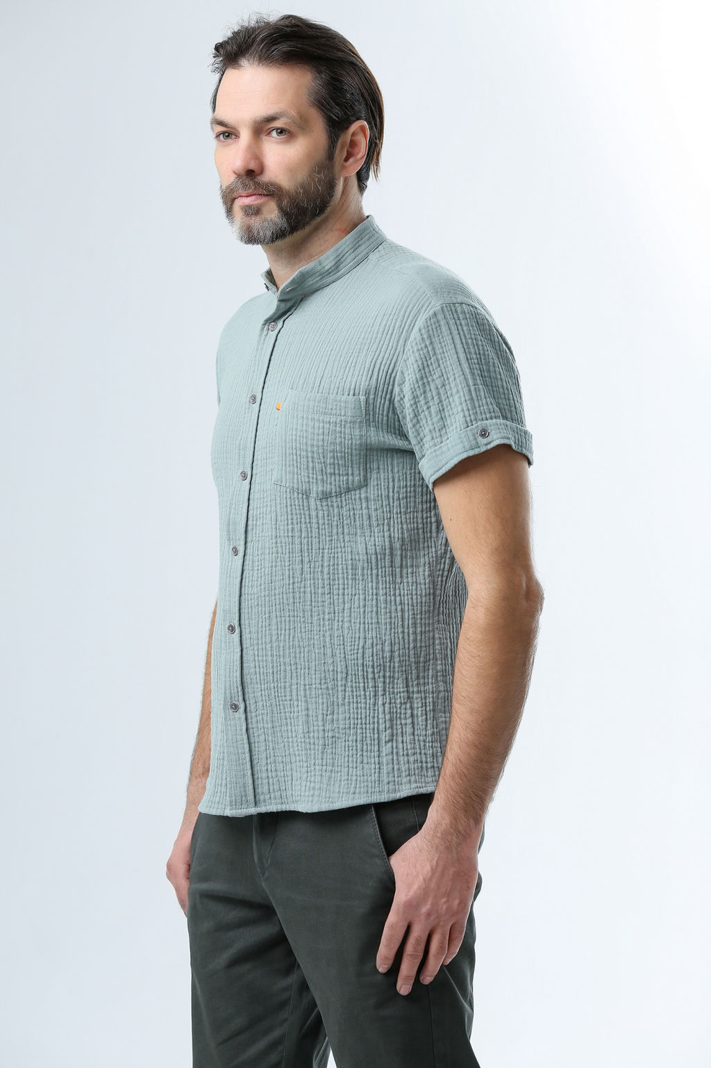 Мужская рубашка 219-с-04 - Nicolo angi фото 3