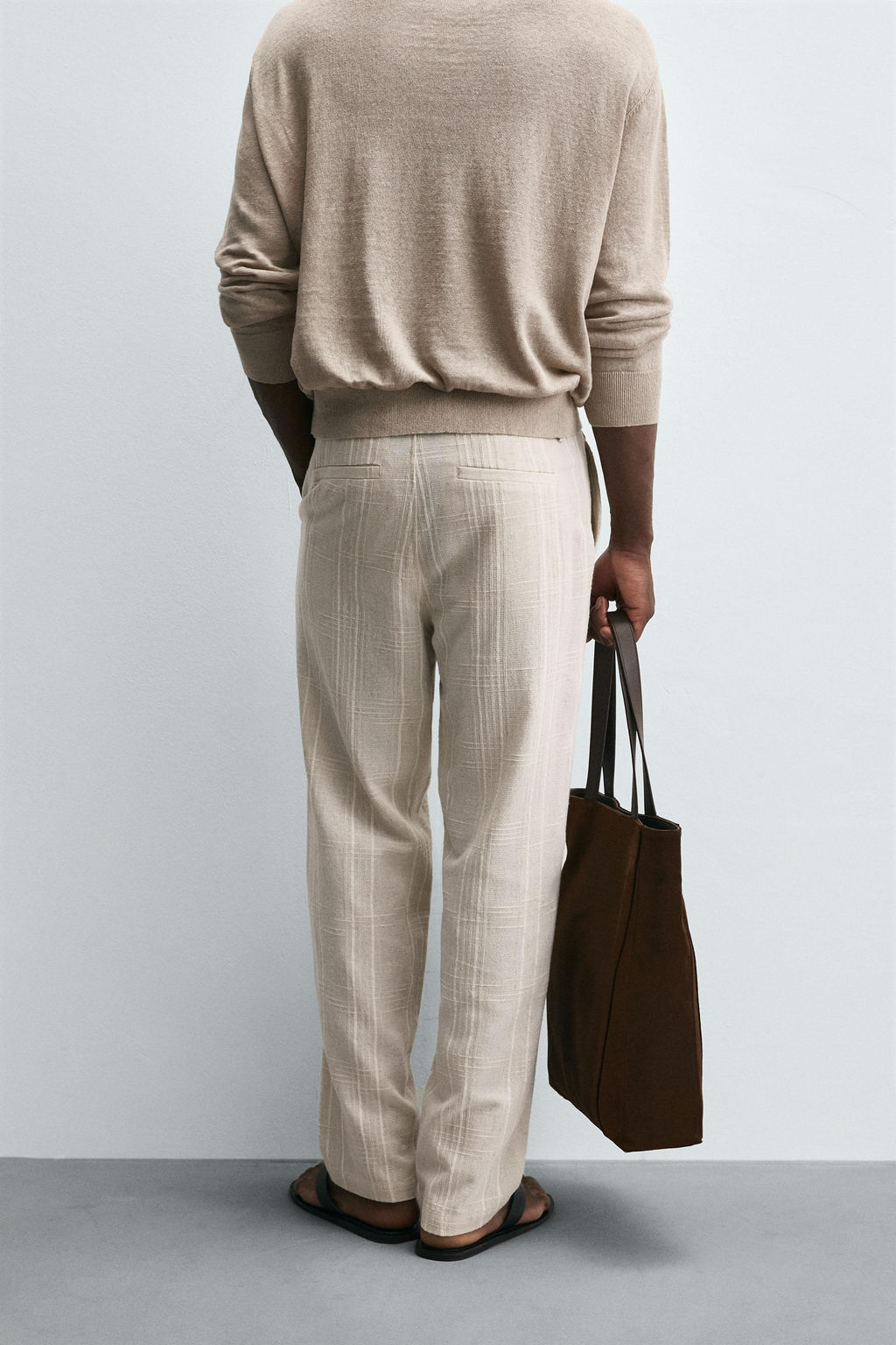 STRIPED REGULAR FIT TROUSERS - Zara фото 3