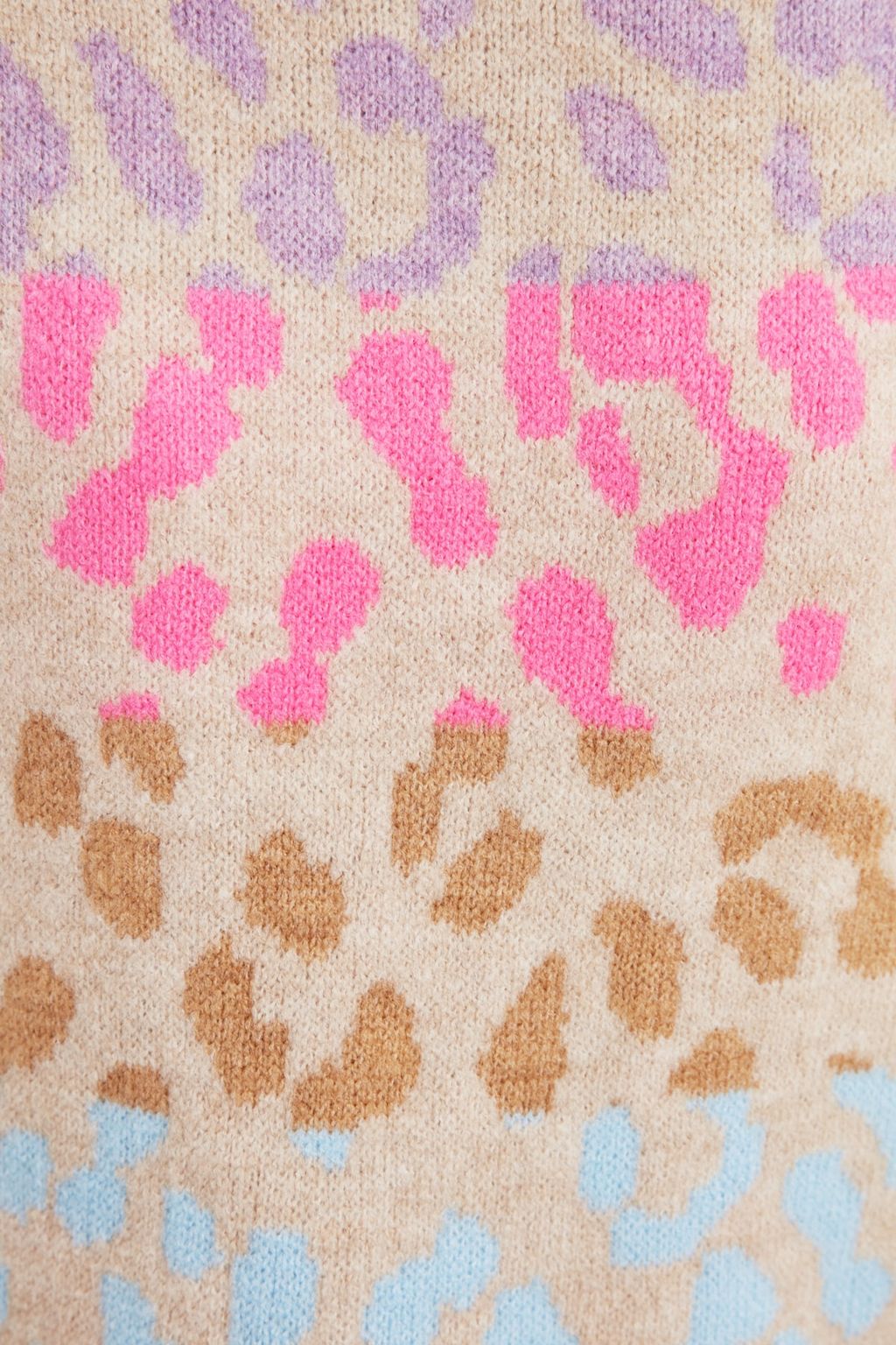 Tas Yumusak Dokulu Leopar Desenli Triko Kazak TWOAW22KZ0427 - Trendyolmilla фото 4