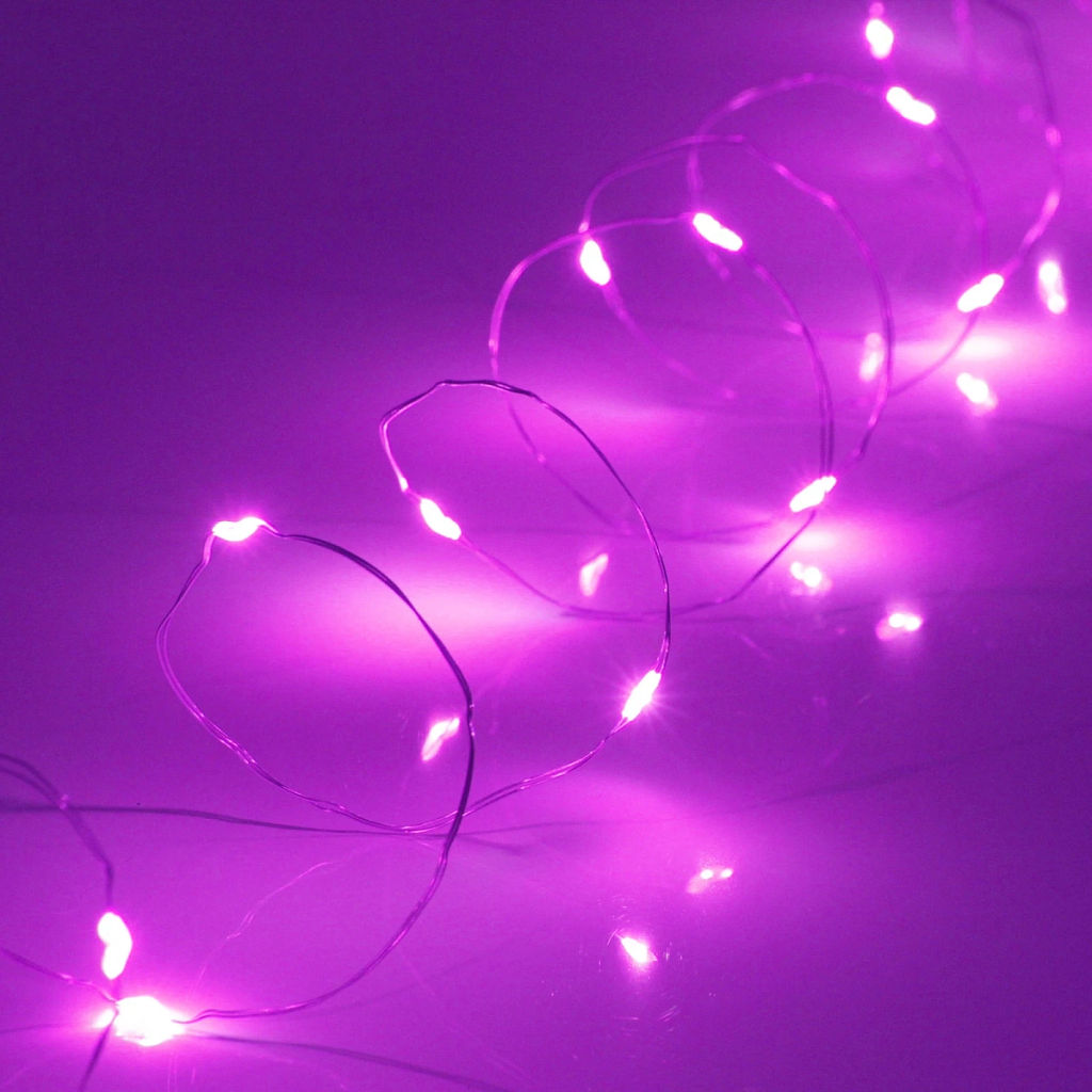 Цена за 2 шт. Гирлянда для дома на батарейках 3.0 м 30 ламп LED, 1 реж.,IP-20, Фиолетовый