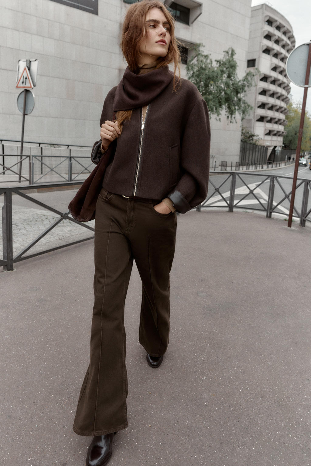 SOFT JACKET WITH LEATHER EFFECT TRIMS - Zara фото 3