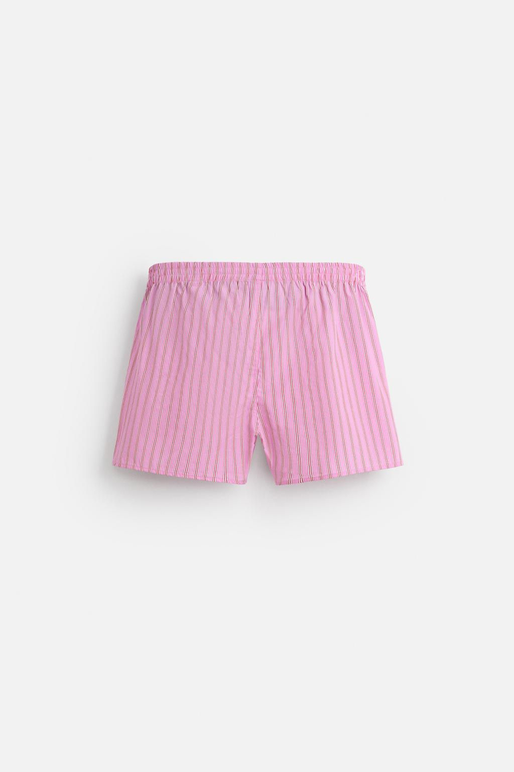 LIMITED EDITION STRIPED POPLIN BOXERS - Zara фото 2